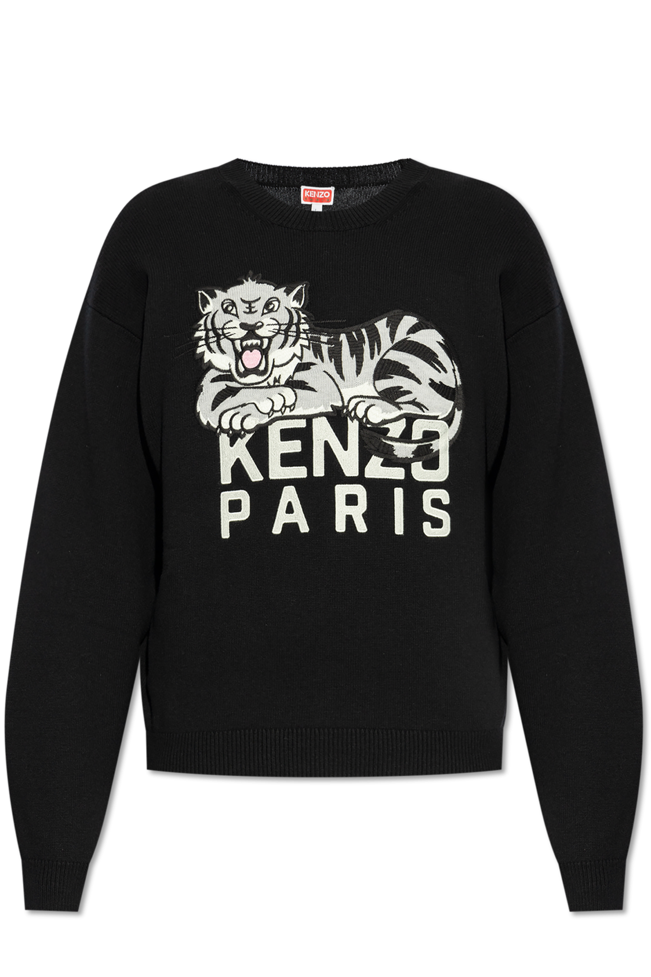 Black Sweater with embroidered logo Kenzo Vitkac Australia